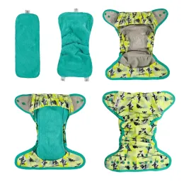 Fechar Pop-in All-in-Two de tamanho único de bambu de bambu nappy-design unissex para calças de treinamento de fraldas de fraldas para bebês e crianças