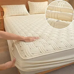 1pc Simple Style Bett Cover Deckel mit Sterbenbettkupper kuschelfreundlicher Matratzenabdeckungen für Haushaltsbett Lineenno Pillowcase 240521