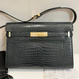 Frizione vintage crocodile in pelle coccodrillo sacchetti manhattan borse di lusso sacca designer classica patta borsetto per spalla di alta qualità valigetta