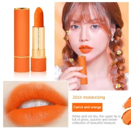 1-5 st/Lot Hydrating Lipstick Pumpkin Morot Orange Color Lipstick Moisturizer Lip Gloss varar Makeup Waterproof Non-Stick Cup