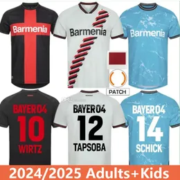 24 25 25 Mężczyzn Koszulka piłkarska Kit Kit Bayer 04 Leverkusens Home Soccer Jerseys 2024 2025 Wirtz Boniface Hincapie Hofmann Tapsoba Schick Palacios Frimpong Grimaldo