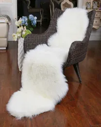 Rownfur miękki sztuczny dywan owiec na salon dziecięcy krzesło sypialnia okładka puszysta owłosiona antyklip fur futra dywan mata podłogowa t25737102