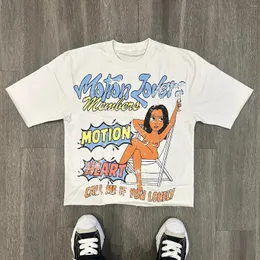 Męskie koszule amerykańska seksowna dziewczyna nadruk dla kobiet duże luźne topy y2k tops koreańskie pary koszuli gotów vintage ubrania bluzy