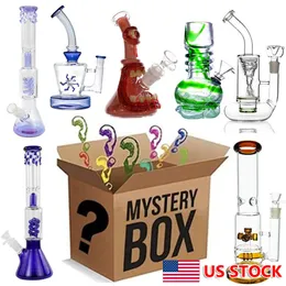 1x Blind Box Glass Heavy Bongs Bong Random Hookah Water Pipe Heavy Beaker w/Bowl