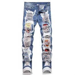 Philipe Plein Herren Jeans Luxusmarke Mode Original Design Hip Hop Rock Moto Biker Long Hosen Schädel Klassische hochwertige Straight Complas Clou Casual Clothes