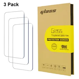 3 Pack HD Tempered Glass for iPhone 15 Pro Max 14 plus 13 12 11 XR 7 8 Samsung A35 A25 A15 5g Screen Protector Anti Scratch