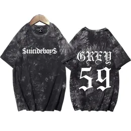 Men's T-Shirts Suicide boy G59 rapper hip-hop music shirt tie dye Harajuku round neck short sleeved T-shirt fan gift S52133
