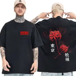 Anime Tokyo Ghoul Spider Lily T-Shirt Männer Frauen Cool Kane Kiken Grafikdruck T-Shirts übergroße Streetwear-Paare Tee Kleidung M521 22