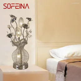 Table Lamps SOFEINA Nordic Modern Lamp Fashionable Art Iiving Room Bedroom LED Originality Aluminum Wire Desk Light