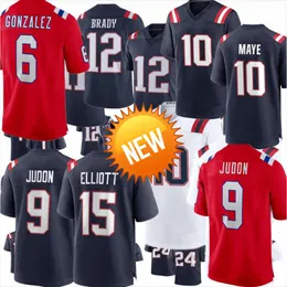 10 Drake Maye Ezekiel Elliott Novo Tom Brady Christian Gonzalez Matthew Judon Bailey Zappe Rhamondre Stevenson Matthew Slater Jerseys de futebol