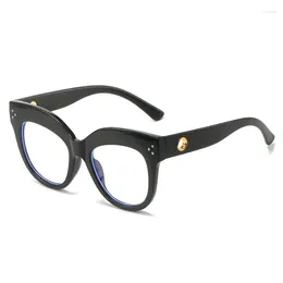 Солнцезащитные очки рамы моды женские очки рамки мужчины негабаритные черные очки винтажные круглые линзы Оптическое зрелище