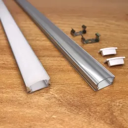 2-30セット /パック0.5 m 12 mm Perfil Aluminio LED for 5050 5630 LEDストリップアルミニウムプロファイル合金フラットシェル + PCカバー