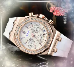 Famous Diamonds Ring Watch Women Women in gomma Silicone Clock Fashion Quartz Movement Calendario impermeabile Business Owatch First Star Choice Gifts