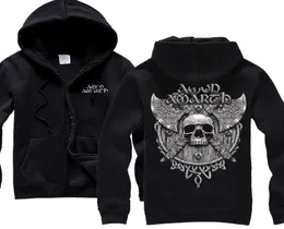 Shell 21 Bawełniane wzory Zipper Amon Bluzy Amarth Rock Sudadera Punk Heavy Metal 3D czaszka polarowa Viking1308972