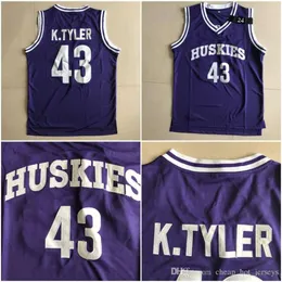 6. Man Film 43 Kenny Tyler Jersey Huskies Kolej Basketbol Marlon Wayans Forma Üniversitesi Mor Nefes Bulabilir Spor
