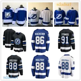 Tampa Custom Bay Lighing Hockey Jerseys 81 Erik Cernak 41 Mitchl Chaffee 10 Anthony Duclair 24 Matt Dumba Nick Perbix Haydn Fleury Luke Glendening Brandon