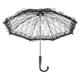 Paraplyer bröllop spets parasol paraply blommor flickor po prop brud trendig