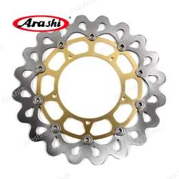Arashi Front Brake Disc Rotors (Gold) For Suzuki Boulevard M109R 2006-2015 / 2017 - 310mm Floating Rotors, 2pcs