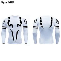 Anime Jujutsu Kaisen 3D camisetas de compressão para homens Ginástica de ginástica Fitness Subsirtina atlética T-shirt seca rápida Tops 240520