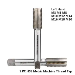 Hampton 1pc M2-M20 왼쪽 손 기계 스레드 탭 탭 HSS 스틸 머신 플러그 탭 금속 나사 구멍 탭 드릴 메트릭 스크류 스레드 탭