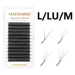 Maixiaoqi llum curl yy 3d 4d 5d w form ögonfransförlängning handvävd mjuk ljus naturliga fransar premade volym fläkt ögonfransar 240511