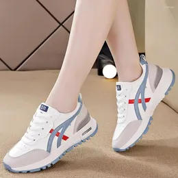 Casual Shoes PU Leather Sneakers For Women Running Non Slip Tennis Soft Thick Sole Light Sports Lightly Waterproof Design