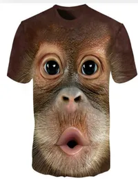 Summer Tee Men039s tshirt 3D O Neck T Shirts short sleeve animal Tshirt Funny Monkey 3D T shirt Homme S5XL Men Women Tops5312245