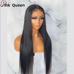 4X4 Straight lace closure wigs human hair Black Lace Front Wigs Straight Hair Natural Color Pre plucked Lace Front Wigs With Baby Hair density 150%