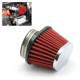 Universal Red Air Filter With 25mm Adjustable Rubber Clamp | For Car, Generator, Tractor Intake (50x60mm) - View #11