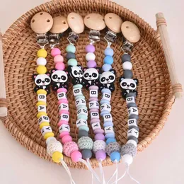 Pochodnicy Pacifier Clips# Spersonalizowany silikonowy łańcuch pachnący pachnący Baby Suitier o nazwie Toddler Akcesoria Cork Cork Dummy Bracket Toy D240521