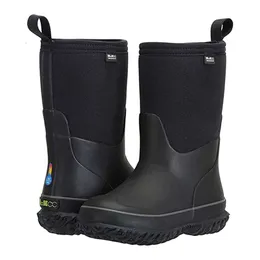 Botas de chuva impermeabilizadas Sapatos de lama de borracha natural inverno quente ao ar livre para meninas meninos Criança L2405 L2405