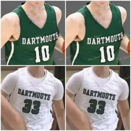 NCAA College Dartmouth grande camisa de basquete verde