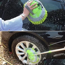 Towel Retractable Car Wash Mop Including Brush Headdust Removal Detachable Dual-Use Rag Strong Water Absorption Cleaning1212W Drop D Dhnxf