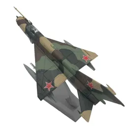 Aeronave Modle 1/100 MIG-21 Aircraft Alloy Model Aircraft com Display Rack Room Decoration S2452022