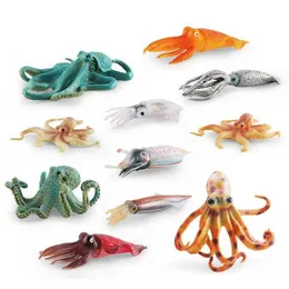 Nyhetsspel Simulering Sea Benthos modellerar djur bläckfisk bläckfisk bläckfisk actionfigurer figurer prydnader barn kognition leksak gåva y240521