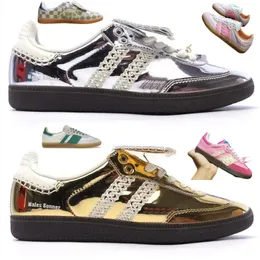 Designer Wales Bonner Scarpe Og Leopard Cream White Fox Brown Red Green VEGAN SOCHT BLACO GURN Classico Sneakers Casual Sneakers Donne Basso Top in pelle Schema Sport Sports Shoe