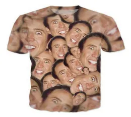 Luxury Mens Designer T Shirts Men Women Hip Hop T Shirt 3D Print Nicolas Cage Designer Shirt XK0152243424