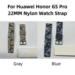 22 -миллиметровый ремешок для часа для Huawei GS Pro Watch Accessessycessection запасные части синий серый камуфляжный нейлон.
