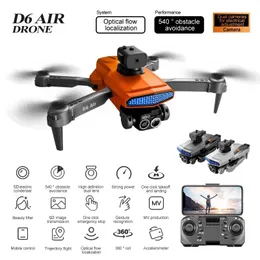 NUOVO D6 DRONE AIR DRONE 8K Professional 4K HD Dual ESC Flusso ottico della telecamera 540 ° Evitamento ad ostacoli WiFi FPV RC RC Footcopter Dron