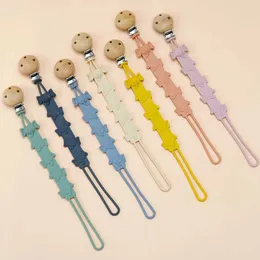 Pacifier Holders Clips# 1 pacifier clip elephant silicone Nipple clip dummy clip baby pacifier bracket teeth toy pacifier chain baby accessories d240521