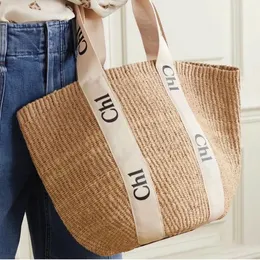 Designerka torba drewniana damska torba o dużej pojemności torebka lniana torba zakupowa torebka mody crossbody torba na ramię plażowa torba plażowa