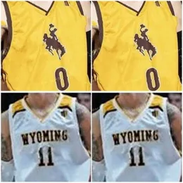 NCAA College Wyoming Cowboys Basketball Jersey 0 Jake Hendricks 1 Bradley Belt 2 AJ Banks 5 Haize Fornstrom Custom Stitched