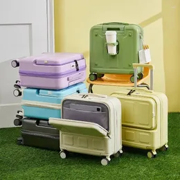 Resväskor bagage blixtlås Modell 18-tums stuga maleta liten 20-tums vagn resväska tyst spinner hjul ultralätt och bärbar