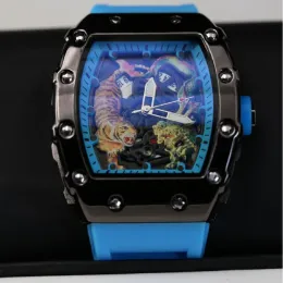 Zegarek męski sport Wysokie wygląd modowy trend świecące wodoodporne gumowe wiadra smok Tiger Tiger's zegarowe zegarki