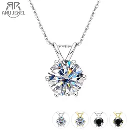 Anujewel 1ct 3ct 5ct 5 Color Diamond Top Top Качество 18 тыс. Золотое подвесное ожерелье.