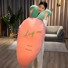 Plüschkissen 55-110 cm großer Cartoon Karotten-Plüsch-Spielzeug Vollfüllpflanze Kaii Rettichpuppen Schlafbettkissen für Mädchen Babym62m
