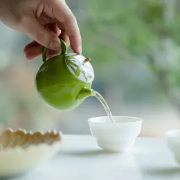 Glassa di fagioli boutique da 150 ml Tota di glassa in ceramica in ceramica pura orchidea dipinta a mano in pentola piccola bollitura da tè con set da tè per tè kung infuser