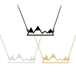 Nuove collane a sospensione a forma di cima di montagna per donne oro argento neve neve nevy top top mountain charm catene gioielli di moda zzz