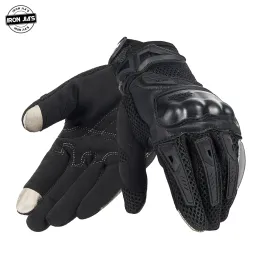 قفازات الدراجات النارية الصيفية من Iron Jia Men Men Touch Screen Treasable Moto Racing Riding Motordike Protective Gear Gear Gloves Motocross