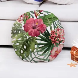 Pillow Decorative Throw Case Round 45cm Diameter Flower Leaf Polyester Cover For Sofa Home Capa De Almofadas